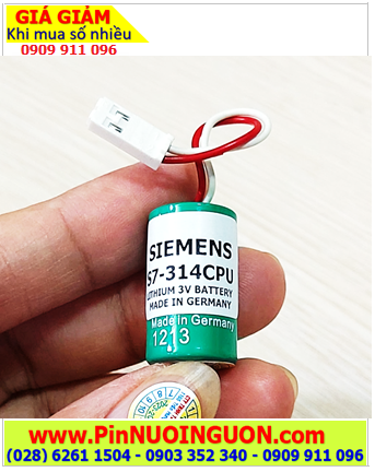 Pin Siemens S7-314CPU Lithium 3v 850mAh, Pin nuôi nguồn PLC Siemens S7-314CPU chính hãng, Xuất xứ ĐỨC